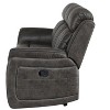 STEBAN Gray RECLINING SOFA - 3 of 4
