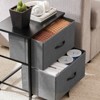 Gulches Drawers Dresser Chest of Drawers,Metal Frame and Wood Top,2bc,Gray - 4 of 4