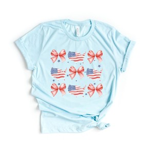 Simply Sage Market Patriotic America Stacked Coquette Short Sleeve Tee - 1 of 4