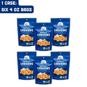 Mavuno Harvest Organic Dry Roasted Sea Salt Flavored Cashews, a Delicious Vegan Healthy Snack Packed with Essential Vitamins, 4 oz Bags - 6 PK - 1 of 4