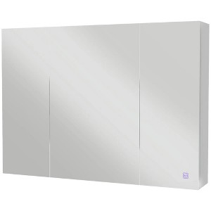Resenkos Bathroom Mirror Cabinet with Light, Bathroom Storage Cupboard with USB Charge, Adjustable Shelf, White - 1 of 4