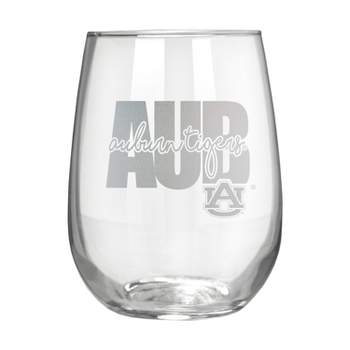 NCAA Auburn Tigers The Vino Stemless 17oz Wine Glass - Clear