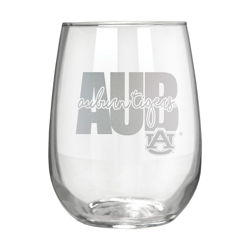 NCAA Auburn Tigers The Vino Stemless 17oz Wine Glass - Clear, 1 of 2
