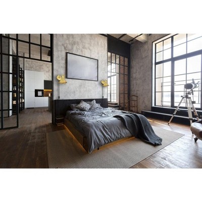 Brass Swing Arm Wall Sconce with Metal Shade