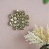GlasFlength Wall Art Flowers Decorations 3D Flowers Wall Decoration with 2 Piece Rustic Wall Art for Living Room, Gold, 10"*1.6"*10" - 2 of 4