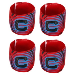 Unique Bargains Adjustable Elastic Soccer Team Training Elastic Arm Band 4 Pcs - 1 of 4