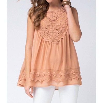 Women's Crochet Bohemian Tank - entro