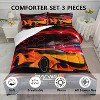 Acoinel 3 Pcs Hypercar Lightwight Ultra Soft Comforter Set with 2 Pillowcases, TWIN, Orange - 2 of 4