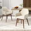 Tangkula Set of 4 Dining Chairs Upholstered Kitchen Table Chairs w/ Solid Wood Legs - 3 of 4