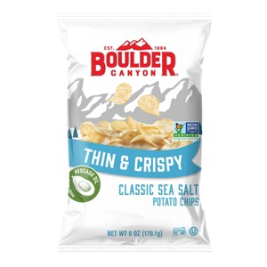 Boulder Canyon Avocado Oil Sea Salt Thin & Crispy Potato Chips - 6oz - 1 of 3