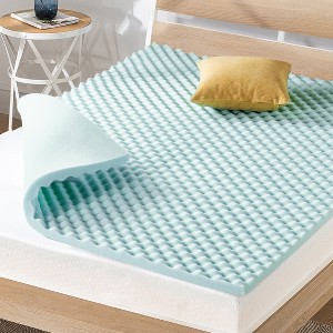 Mellow Egg Crate Memory Foam Cooling Gel Infusion 1.5" Mattress Topper - 1 of 4
