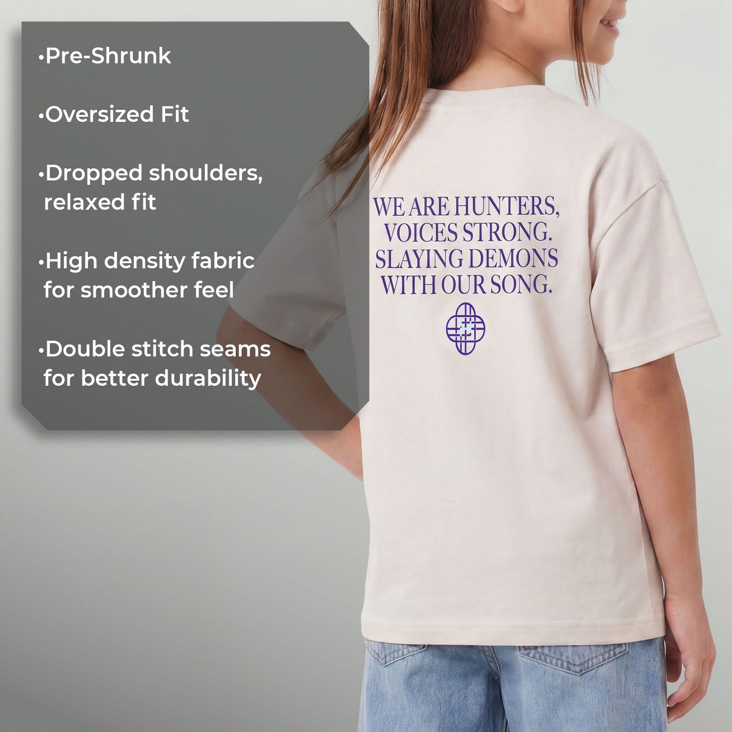 Футболка KPop Demon Hunters What It Sounds Like and Hunter's Mantra T Shirt - Multi-Color для девочек — фото 5