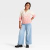 Girls' Disney Bambi and Thumper Button-Up Sweater - Pink/Yellow - 4 of 4