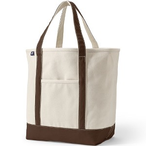 Lands' End Open Top Canvas Tote Bag - 1 of 4