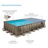 Funsicle 24'x12'x52" Oasis Designer Rectangular Frame Outdoor Above Ground Swimming Pool Set w/Accessories & Maintenance Kit, Brown Triple Basketweave - 2 of 4