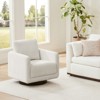 Spruce&Spring Swivel Accent Chair Armchair with Back Cushion - 3 of 4