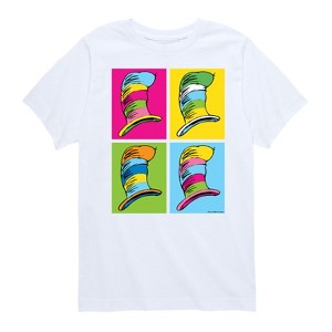 Boys' - Dr. Seuss - Cat In The Hat Color Block Hats Short Sleeve Graphic T-Shirt - 1 of 4