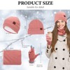 mysuntown Unisex Winter Hat and Scarf Set for Women,Touch Screen Gloves Set and Neck Warmer,Winter Hats for Men - 2 of 4