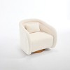 Upholstered Accent Chair with Arm 360-degree Swivel Barrel Accent Chair for Living Room, Bedroom,Office-Tanpinhause - 3 of 4