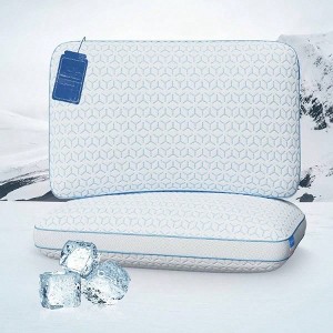 Cooling Queen Pillows 2 Pack, Shredded Foam, Washable with Removable Cover, Cool Night Sleep - 1 of 4