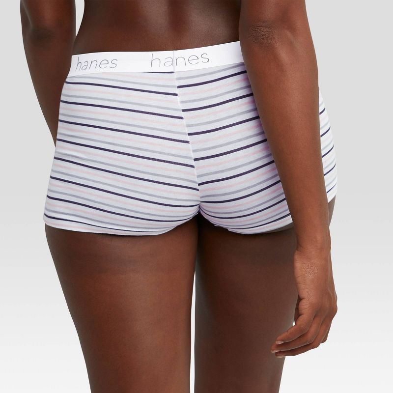 Hanes Premium Women's 4pk Boyfriend Cotton Stretch Boxer Briefs - Colors May Vary, 6 of 8