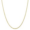 Black Bow Jewelry 2mm 10k Yellow Gold Diamond Cut Hollow Rope Chain Necklace - 3 of 4