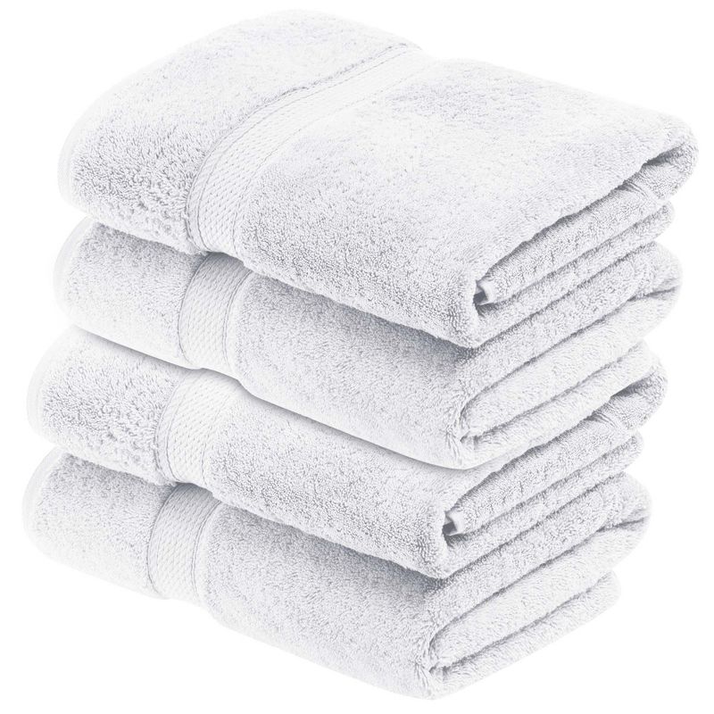 Premium Cotton 800 GSM Heavyweight Plush Luxury 4 Piece Bathroom Towel Set by Blue Nile Mills, 1 of 9