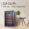 BLACK+DECKER 3.3 Cu. Ft. Beverage Cooler, Beverage Fridge with Double Pane Glass Door, Refrigerator for Drinks with 112-Can Capacity, LED Display - 2 of 4