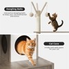 coucheta 2-in-1 Cat Condo with Hidden Litter Box, 54.3-Inch Modern Cat Tree Featuring Plush Perch, Hammock & Scratching Posts - 4 of 4