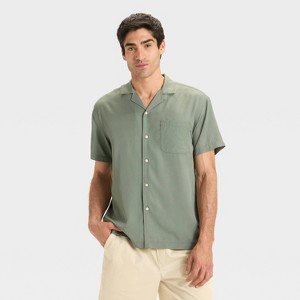 Men's Vacay Soft Twill Camp Shirt - Goodfellow & Co™ - 1 of 3