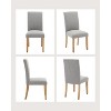 2-Piece Dining Chair Set, Modern Fabric Upholstered with Curved Back, Heavy-Duty Wooden Legs, for Dining, Kitchen, and Home, Easy-To-Clean Fabric - 2 of 4