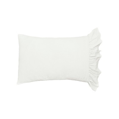 C&F Home Ruffled Standard Pillowcase White