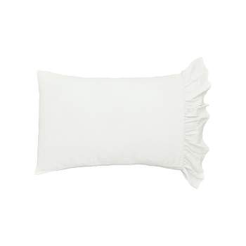 C&F Home Ruffled Standard Pillowcase White