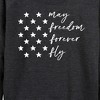 Women's - Instant Message - May Freedom Fly Forever Lightweight French Terry Wide Neck Long Sleeve Graphic Shirt - 2 of 4
