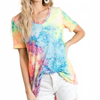 Women's Neon Tie Dye Top - BiBi