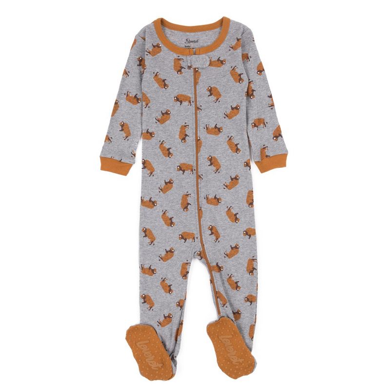 Leveret Footed Zoo Animals One Piece Pajamas  , 1 of 4