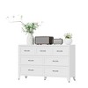 ORRD 7-Drawer Wide Dresser, Low-Profile White Metal Storage Cabinet - Chest of Drawers for Bedroom, Living Room TV Stand, Entryway - 3 of 4