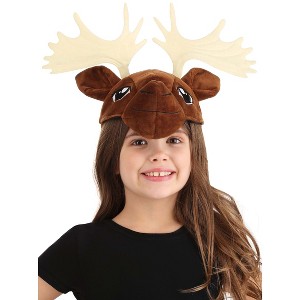 HalloweenCostumes.com    Kids Moose Plush Headband, Brown - 1 of 4