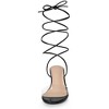 Allegra K Women's Open Toe Clear Strap Lace Up Clear Stiletto Heel Sandals - 2 of 4