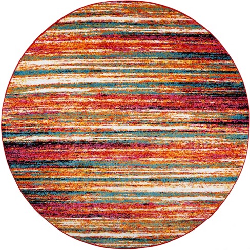 Home Dynamix Splash Adja Abstract Rainbow Swirl Area Rug - Bed