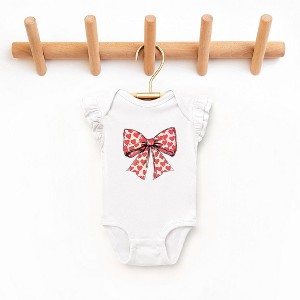 The Juniper Shop Coquette Hearts Baby Flutter Sleeve Bodysuit - 1 of 3