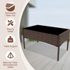 4 Pieces Outdoor Patio Furniture Sets, Rattan Patio Table and Chairs Set with Soft Cushion and Coffee Table, Outdoor Furniture Bistro Set for Garden - 4 of 4