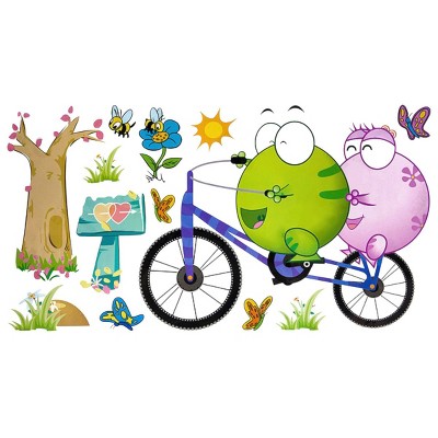 Slickblue Removable Bicycling Wall Decals – Waterproof Vinyl Stickers for Home Decor (13x23.5")