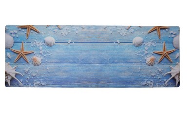 J&V TEXTILES 20" x 55" Oversized Cushioned Anti-Fatigue Kitchen Runner Mat (Coastal)