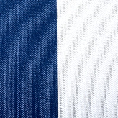 Nautical Blue and White Striped Polyester Outdoor Tablecloth 60" x 120"