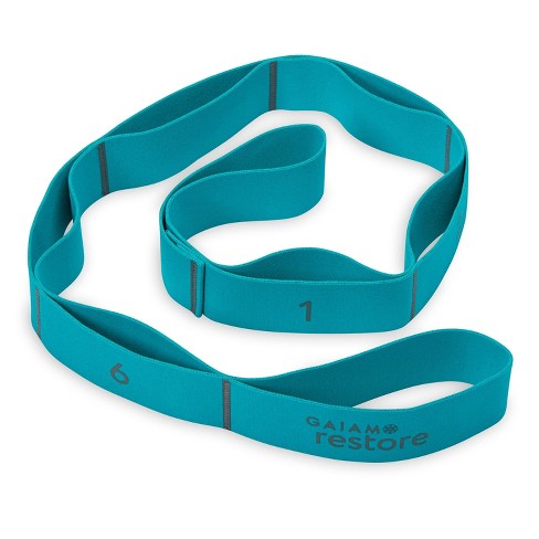 Gaiam Restore Resistance Band Stretch Strap Teal : Target