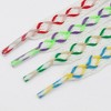 INSPIRE CHIC Contrast Color Flat Fat Braided Twist Woven Shoeslaces 0.47 Inch 2 Pairs - 4 of 4