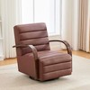 Racxily 30.7"W Modern Upholstered 360¡ã Swivel Accent Chair, Single Sofa Armchair for Bedroom Living Room Office, Brown - 3 of 4