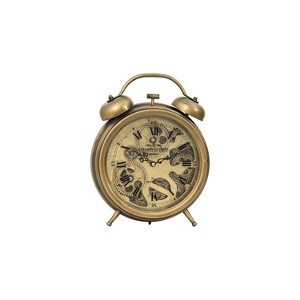 Yosemite Home Decor Brass Gears Table Top Clock - 1 of 4