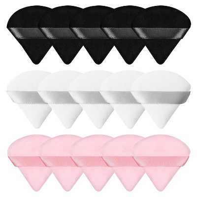 15 Pieces Powder Puff Face Triangle Makeup Puffs for Loose Powder Setting Powder Foundation Sponge Beauty Makeup Tool